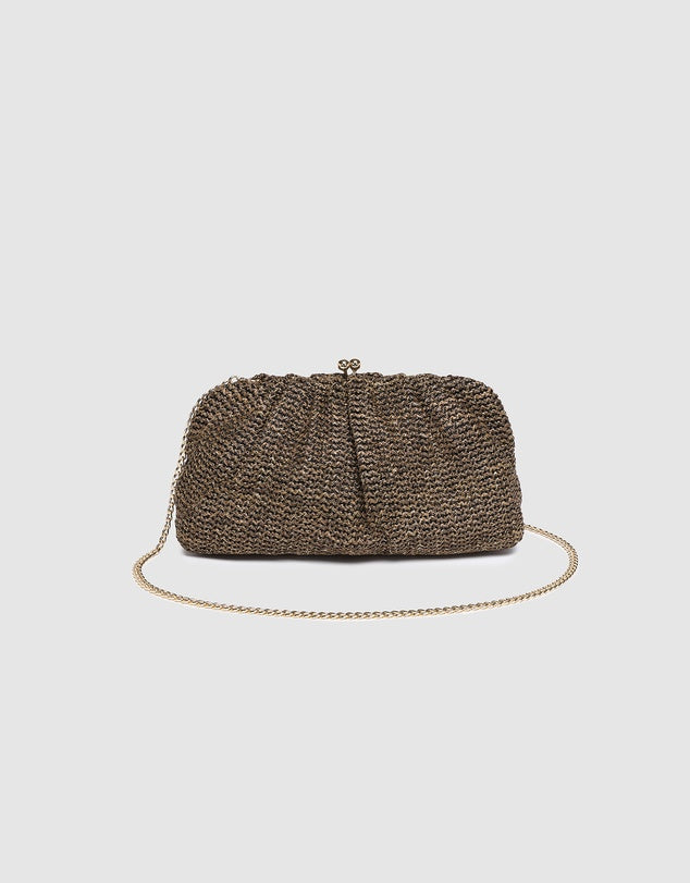 Goldie Clutch in Chocolate Knit by Louenhide