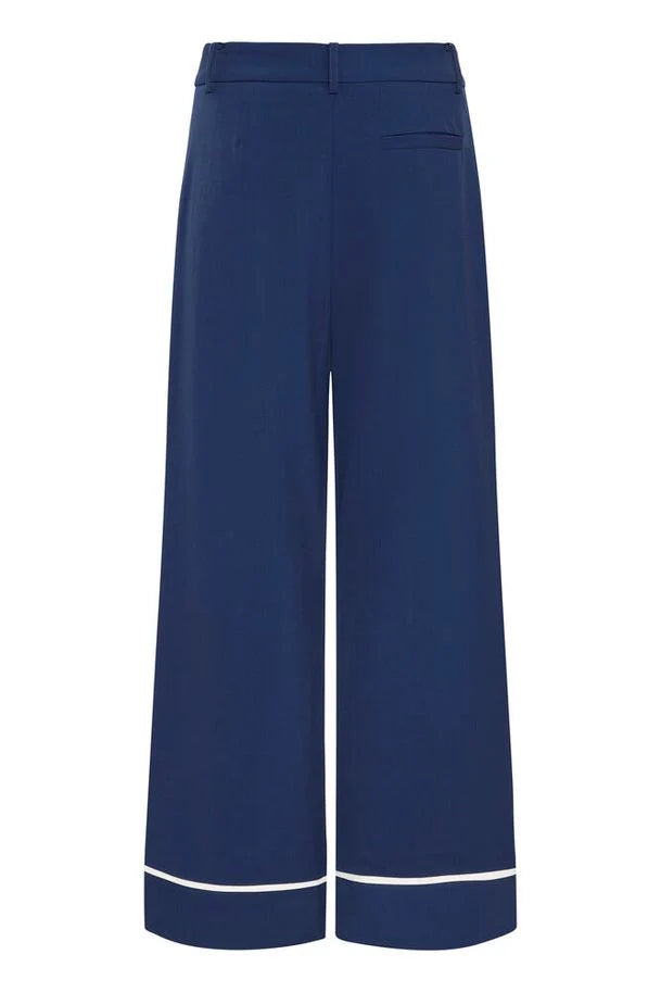 Danta Piping Pants in Medieval Blue by b.young