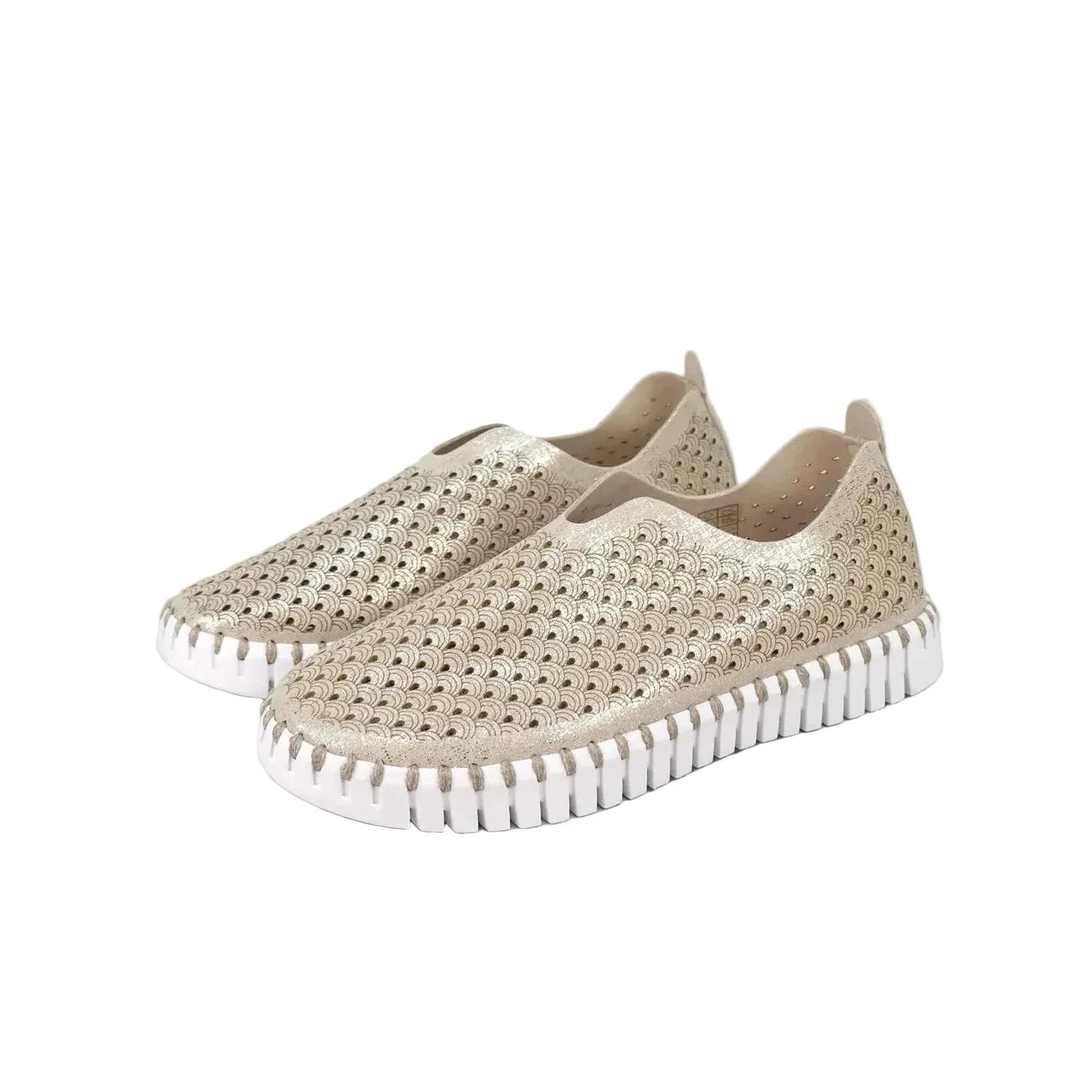 Tulip Flats in Glitter Silver White by Ilse Jacobsen