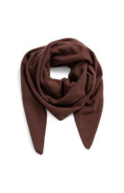 Knitted Triangle Scarf in Bitter Chocolate Red by YAYA