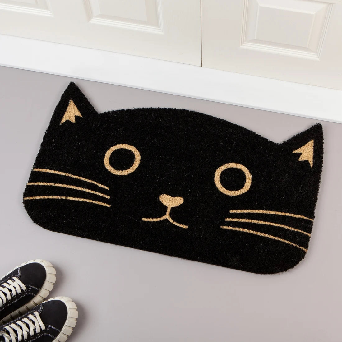 Black Cat Doormat