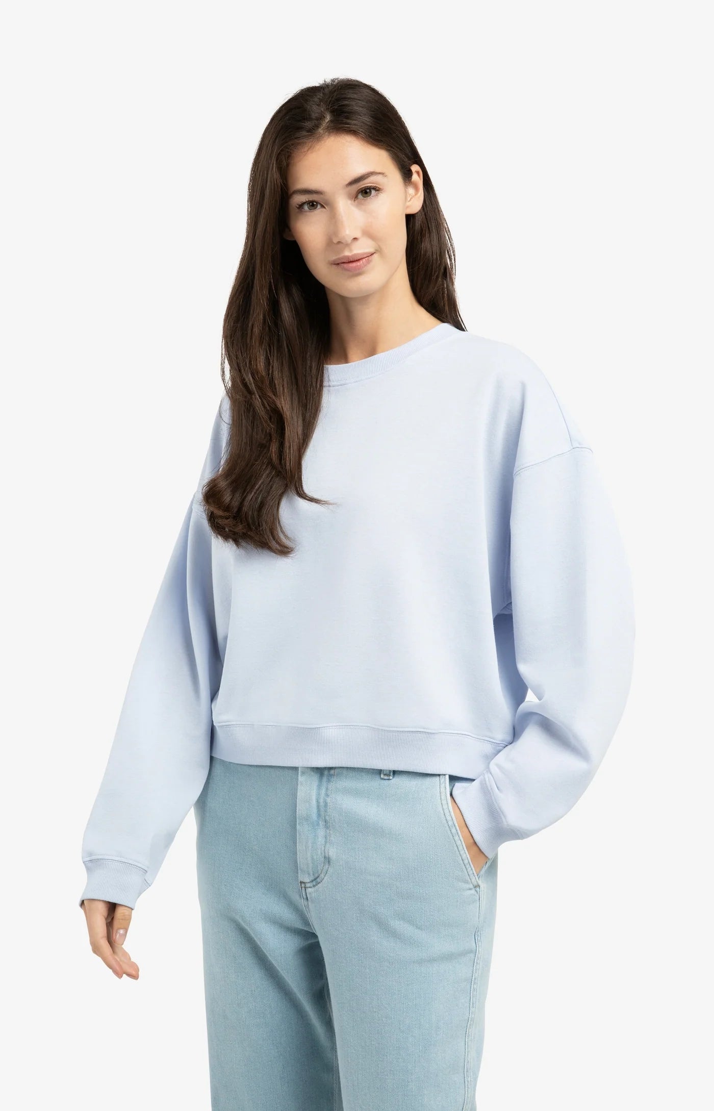 Light Weight Sweatshirt in Ice Blue by YAYA