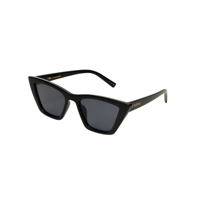 Villa Polished Black Grey Sunglasses by Z Supply