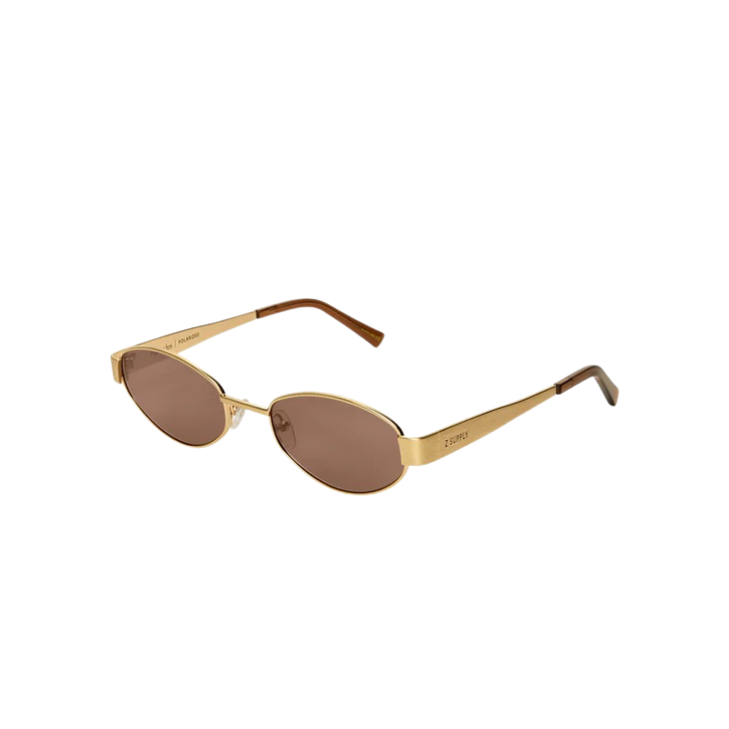Palisades Satin Gold Brown Sunglasses by Z Supply