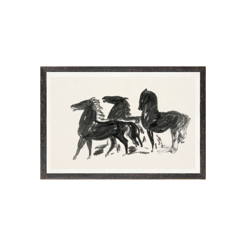 Gestel Three Horses 16"x11"