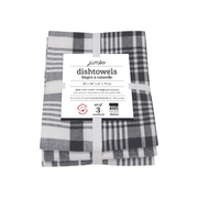 Set of 3 Jumbo Black Dishtowels