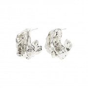 Eclipse Hoops Earrings in Silver by Pilgrim