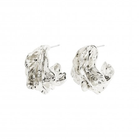 Eclipse Hoops Earrings in Silver by Pilgrim