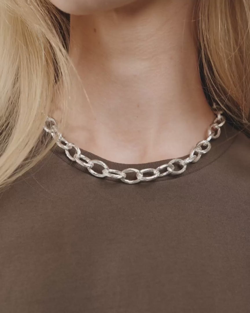 Load video: Now Chain Necklace in Silver by Pilgrim