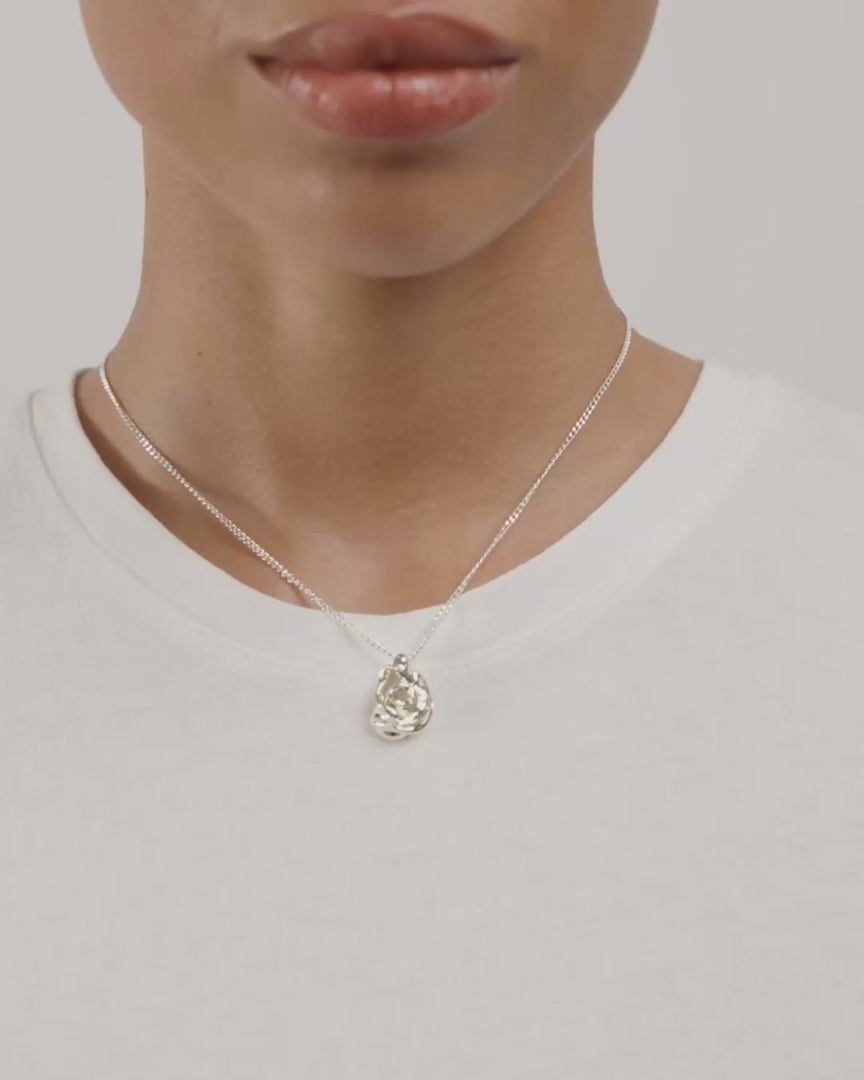 Load video: Riyan Necklace in Silver by Pilgrim