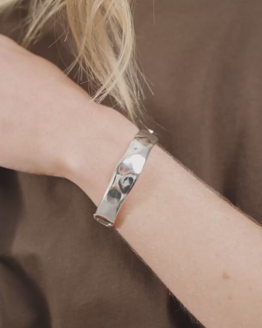 Load video: Now Bangle in Silver by Pilgrim