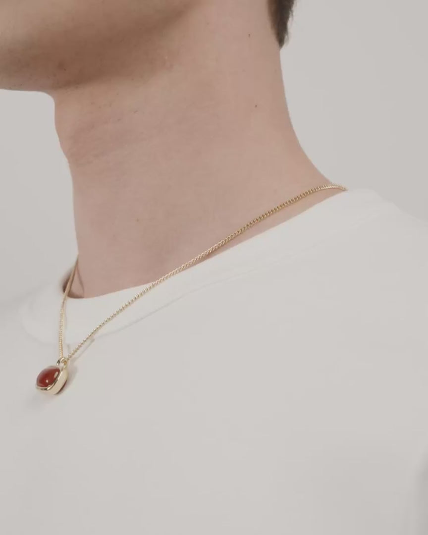 Load video: Now Necklace in Gold &amp; Red by Pilgrim