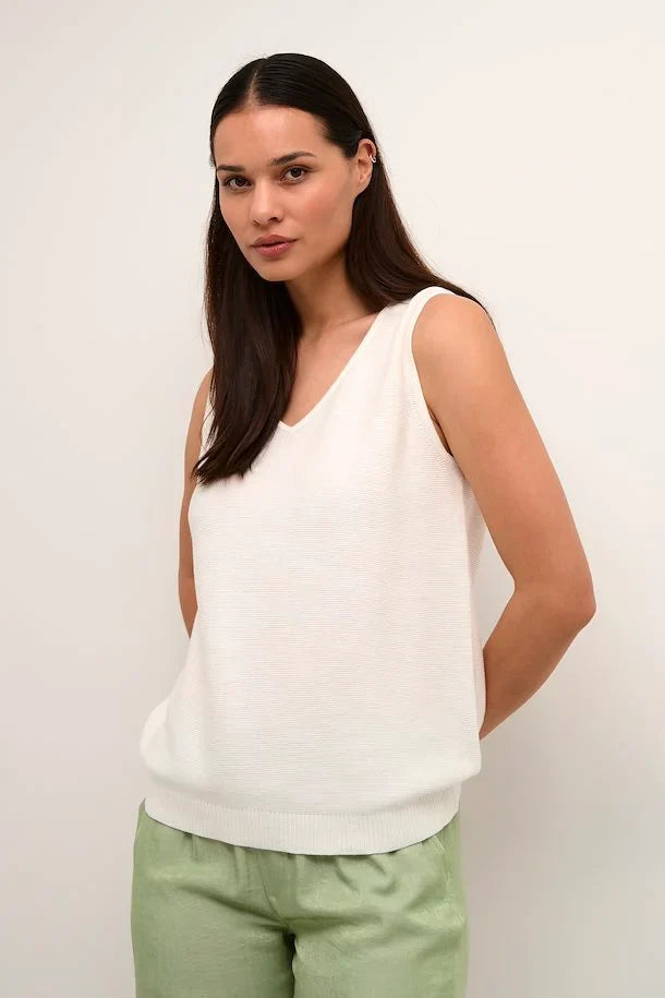 Sillar Knit Top in Snow White by Cream