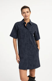 Suedine Dress in Cat Black by YAYA