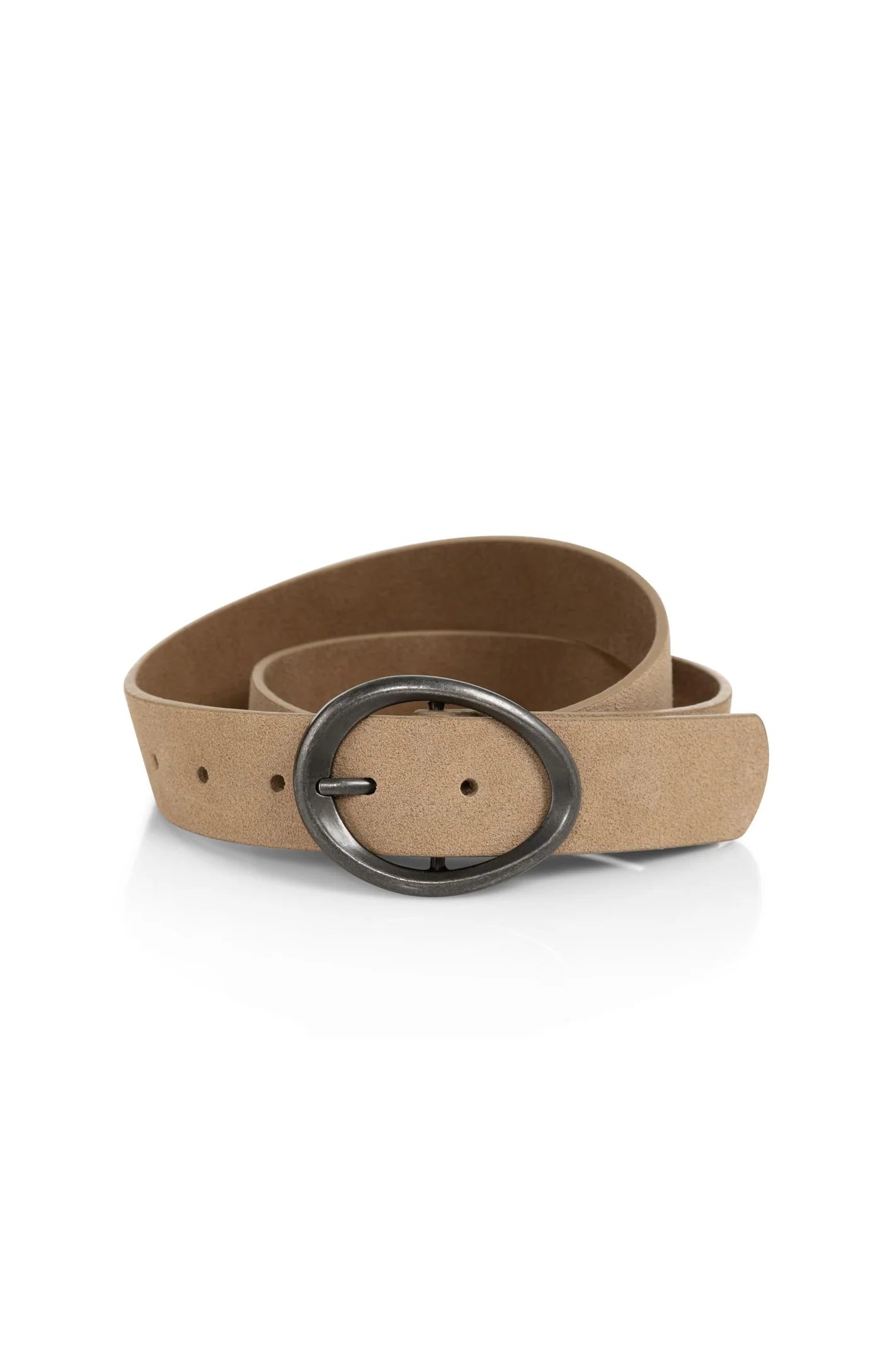 Thin Suede Belt in Tan Brown by YAYA