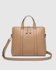 Rhodes Trolley Laptop Bag in Latte by Louenhide