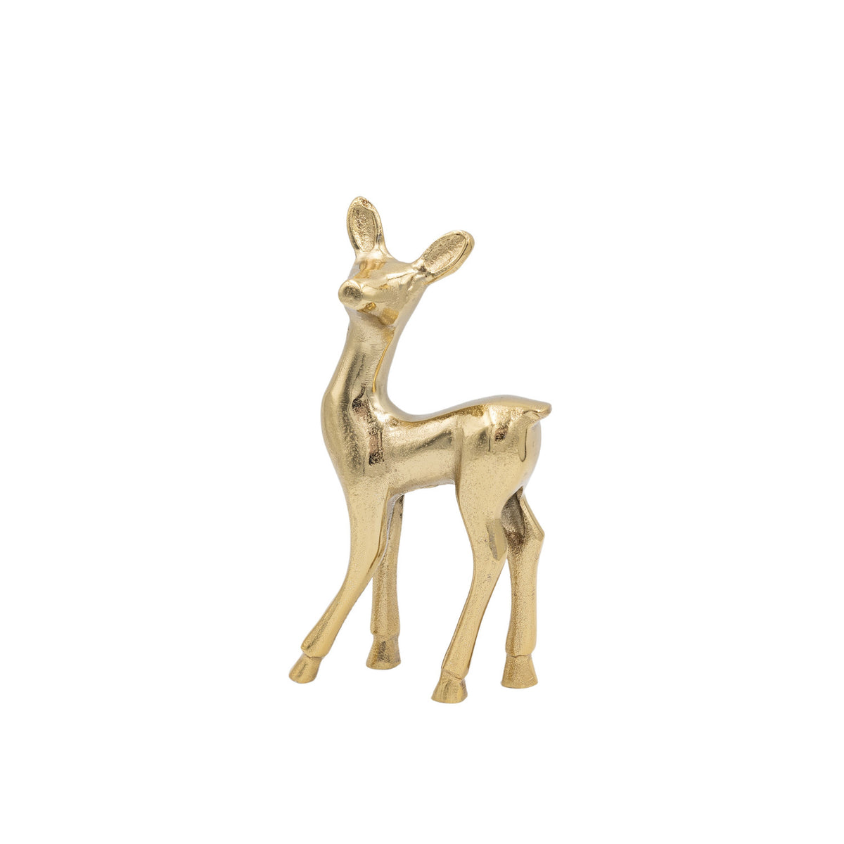 Gold Cast Aluminum Deer Small